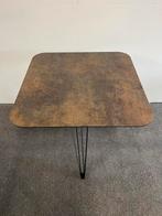 Vierkante eettafel roest HPL 80x80cm, Huis en Inrichting, Tafels | Eettafels, 50 tot 100 cm, Hessenweg west 5 Ommen, Zo goed als nieuw