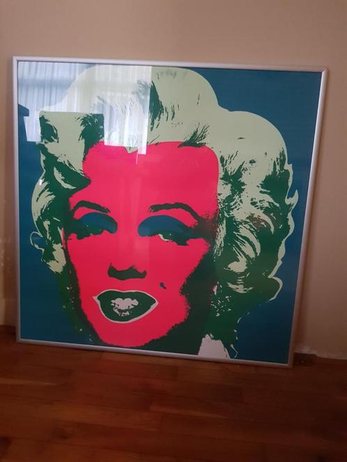 Marilyn Monroe zeefdruk Andy Warhol (blauw-roze), Antiek en Kunst, Kunst | Litho's en Zeefdrukken, Ophalen