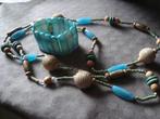 Ketting met armband, Sieraden, Tassen en Uiterlijk, Kettingen, Ophalen of Verzenden, Zo goed als nieuw, Blauw, Overige materialen