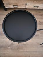 Twee bijzettafels zwart, Huis en Inrichting, Tafels | Bijzettafels, Minder dan 55 cm, Metaal of Aluminium, Rond, Zo goed als nieuw