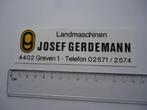 sticker oud Landbouw machine Josef Gerdemann traktor boer, Verzenden, Zo goed als nieuw, Bedrijf of Vereniging