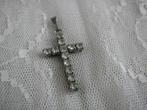 Hangertje - Kruis met Strass Steentjes - 2.5 x 1.8 cm, Verzenden, Gebruikt, Sieraad, Christendom | Katholiek