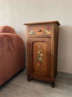 Uniek ( nacht ) kastje handbeschilderd, Ophalen, Zo goed als nieuw, Hout, Minder dan 45 cm