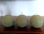 3 Rasteli Luz Your Senses kaarsen/bolkaarsen groen ø10cm, Huis en Inrichting, Woonaccessoires | Kandelaars en Kaarsen, Ophalen
