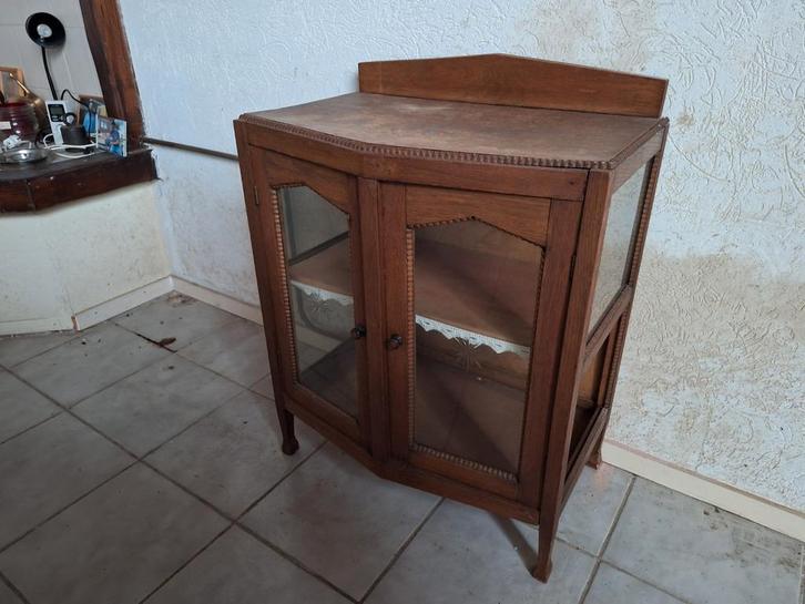 Antiek Theekastje - ca. 100 jaar oud, Huis en Inrichting, Kasten | Vitrinekasten, Gebruikt, 100 tot 150 cm, 50 tot 100 cm, 25 tot 50 cm