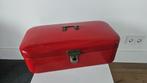 Vintage emaille broodtrommel rood, Antiek en Kunst, Ophalen