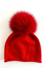 IN NIEUWSTAAT! Vera Pelliccia muts skimuts rood pompon, Maat 38/40 (M), Verzenden, Nieuw, Vera Pelliccia