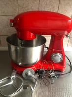 Rode keukenmachine te koop, 4 liter of meer, Ophalen of Verzenden, Gebruikt, 3 snelheden of meer