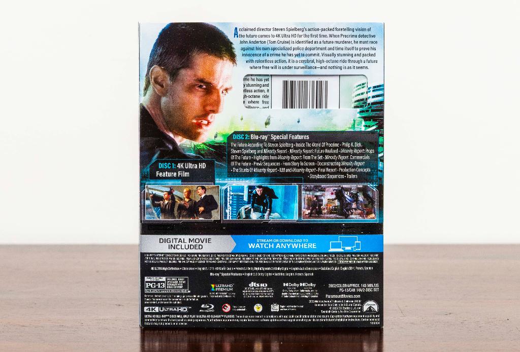 Minority Report 4K UHD Blu-Ray (US Import), Cd's en Dvd's, Blu-ray, -, -, Science Fiction en Fantasy, Ophalen of Verzenden
