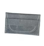 Grijze leren kaarthouder / cardholder, Ophalen, Nieuw, Leer