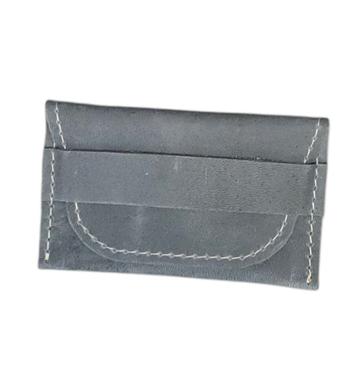 Grijze leren kaarthouder / cardholder beschikbaar voor biedingen