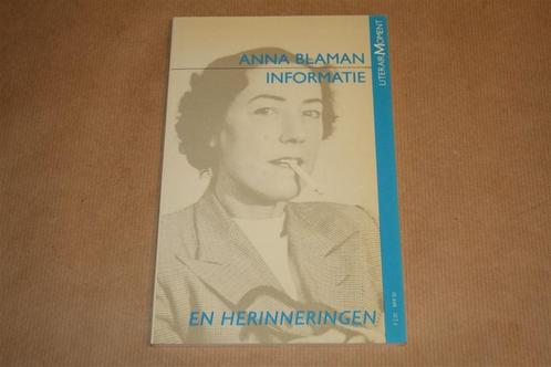 Anna Blaman. Informatie en herinneringen. LiterairMoment., Boeken, Literatuur, Gelezen, Nederland, Ophalen of Verzenden