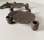 Scandinavisch design gietijzeren stapel-kandelaars (4), Gebruikt, Onbekend, Ophalen of Verzenden, Onbekend