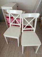 2x IKEA Ingolf Witte Stoelen, Ophalen, Gebruikt, Twee, Wit