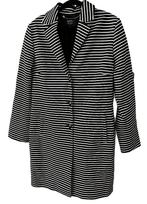 Maura by Claudia Strater jas long blazer streep zwart wit 42, Verzenden, Zwart, Maat 42/44 (L), Zo goed als nieuw