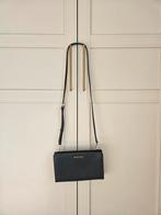 Michael Kors crossbody tas clutch jet set donkerblauw met go, Ophalen of Verzenden, Zo goed als nieuw, Blauw, Schoudertasje
