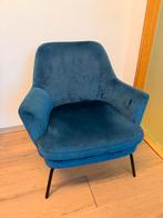 Blauwe stoel, Huis en Inrichting, Ophalen, Zo goed als nieuw, 75 tot 100 cm, 50 tot 75 cm