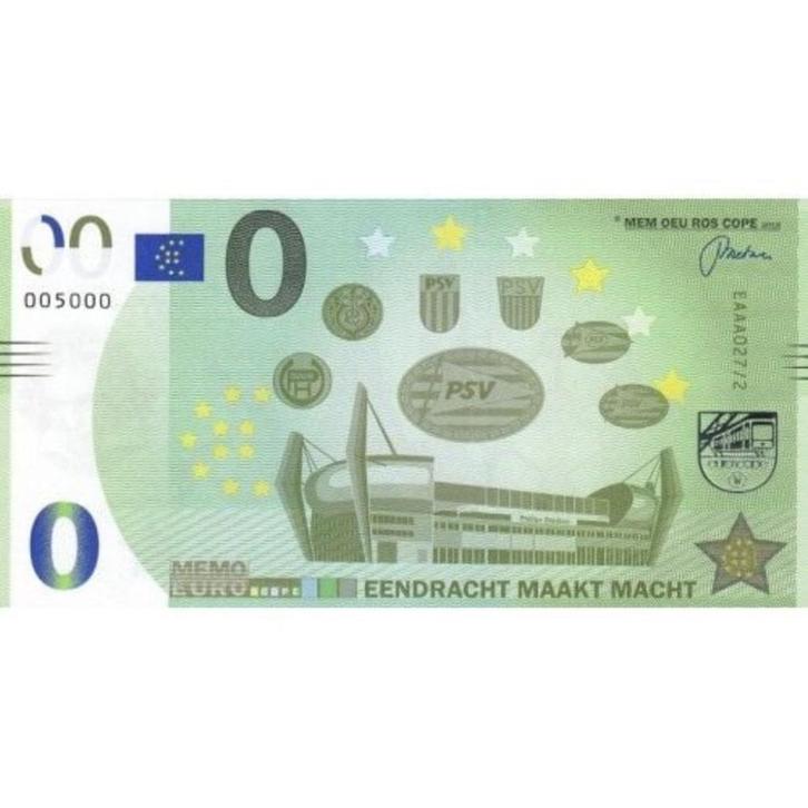 Nederland 0-Euro biljet PSV 2018, Postzegels en Munten, Bankbiljetten | Nederland, Los biljet, Euro's, Ophalen of Verzenden