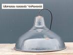 Stoere vintage hanglamp/lamp afm: H28 D40 - oud emaille, Huis en Inrichting, Lampen | Hanglampen, Ophalen of Verzenden, Gebruikt