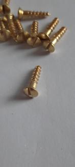 25- 200st Messing houtschroeven lenskop 3,5x16 mm hobby, Verzenden, Nieuw, Minder dan 180 cm, Palen