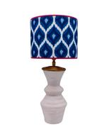 Lampenkap ikat blauw 20cm, Rond, Nieuw, Ophalen of Verzenden, Uniek, handgemaakt