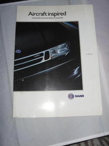 Saab folder 19 bladzijde 1993 SAAB 9000 CD /SAAB 9000CS/ SAA beschikbaar voor biedingen