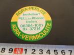 sticker Rhenen PULL bv  AGRA-PERLITE ARGA-VERMICULITE, Ophalen, Zo goed als nieuw