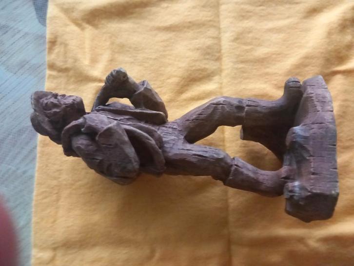 hout gesneden  houthakker- houtvester, Antiek en Kunst, Kunst | Beelden en Houtsnijwerken, Ophalen of Verzenden