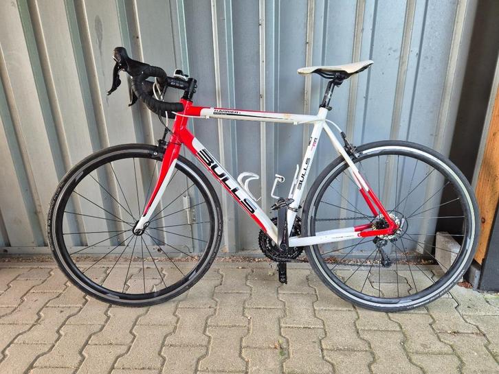 Bulls Harrier 1 (56cm) racefiets wit/rood, Fietsen en Brommers, Fietsen | Racefietsen, Gebruikt, Heren, Overige merken, Meer dan 20 versnellingen