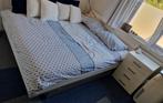 Tweepersoonsbed met verlichting evt. incl. Matras+topper+la, Huis en Inrichting, Slaapkamer | Bedden, Ophalen, Wit, Tweepersoons
