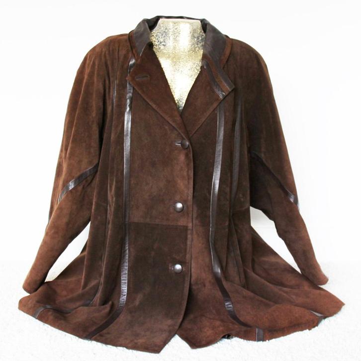 Prachtige Leren Kircilar Jas (Maat 42)* € 70,-, Kleding | Dames, Jassen | Winter, Zo goed als nieuw, Maat 42/44 (L), Bruin, Ophalen of Verzenden