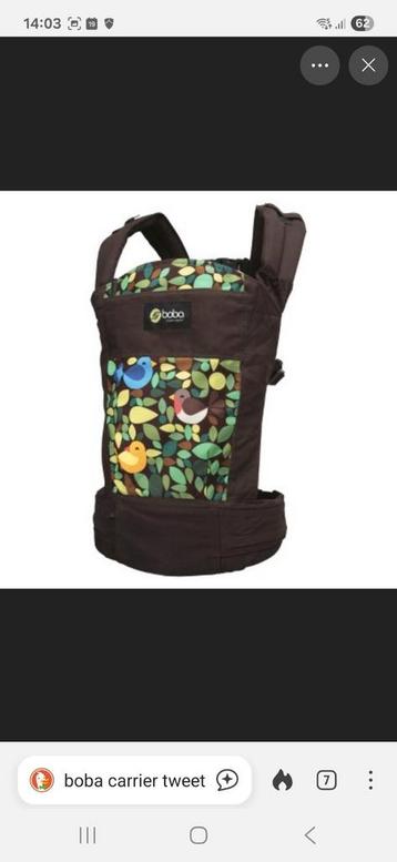 Boba baby carrier 4g tweet (vogeltjes) beschikbaar voor biedingen