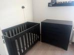 Zwarte Babykamer Set - Ledikant, Commode, Kast, Kinderen en Baby's, Ophalen of Verzenden, Zo goed als nieuw, Jongetje of Meisje