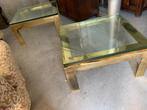 2 retro gouden 70s salontafels hollywood regency stijl, Ophalen, Huis en Inrichting