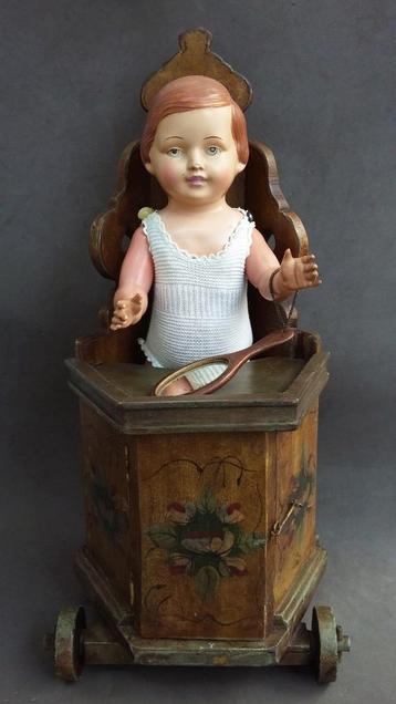 1950 MINIATUUR Hindeloopen Kinderstoel Hindelooper Kakstoel beschikbaar voor biedingen