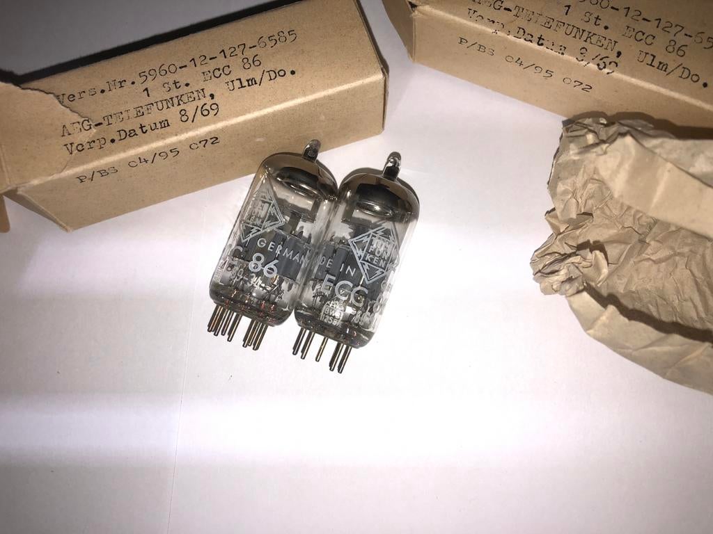 Telefunken ECC86 buizen - NOS NIB - Getest, Audio, Tv en Foto, Vintage Televisies, Nieuw, Overige merken, Ophalen of Verzenden