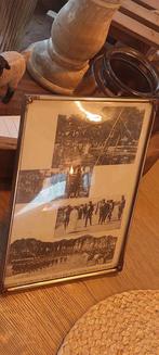 OUDE FOTOLIJST MET BOLGLAS & HOUTEN ACHTERKANT +GRATIS LIJST, Antiek en Kunst, Ophalen of Verzenden