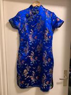 Blauwe chinese Jurk Maat 36/38, Kleding | Dames, Carnavalskleding en Feestkleding, Carnaval, Ophalen of Verzenden, Zo goed als nieuw
