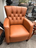 Twee fauteuils, Gebruikt, Ophalen of Verzenden, 50 tot 75 cm, Leer