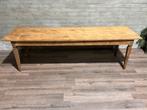 Smalle antieke boerentafel - 280 x 85 cm + 79 cm hoog, Ophalen of Verzenden