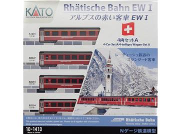 Kato 10-1413 Rhätische Bahn set met 4 personenrijtuigen beschikbaar voor biedingen