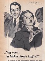Retro reclame 1954 Nescafé koffie in 2 tellen klaar, Verzamelen, Ophalen of Verzenden