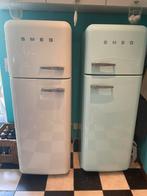 2 SMEG koelkasten, Witgoed en Apparatuur, Koelkasten en IJskasten, Gebruikt, 200 liter of meer, 60 cm of meer, Met aparte vriezer