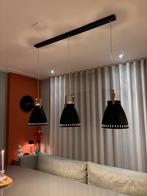 Eettafel hanglamp zwart - koper 130 cm, Ophalen, Zo goed als nieuw, 75 cm of meer