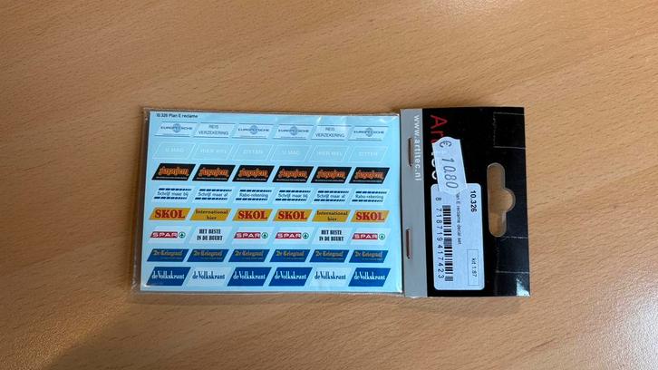 Artitec 10.326 decals plan E reclame, Hobby en Vrije tijd, Modeltreinen | H0, Nieuw, Wagon, Gelijkstroom of Wisselstroom, Overige merken