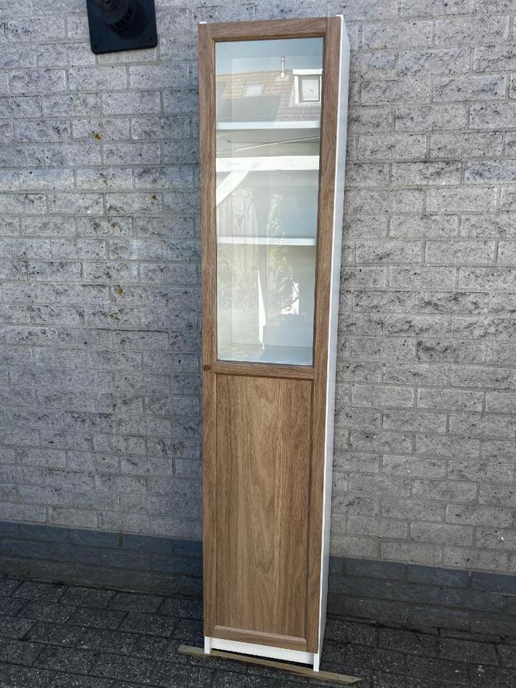 IKEA BILLY met OXBERG Paneel-/vitrinedeur eikenpatroon, Huis en Inrichting, Kasten | Boekenkasten, Gebruikt, 50 tot 100 cm, 200 cm of meer