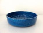 Keramiek ronde schaal blauw turquoise Bitossi Italy 3773-s, Antiek en Kunst, Ophalen of Verzenden