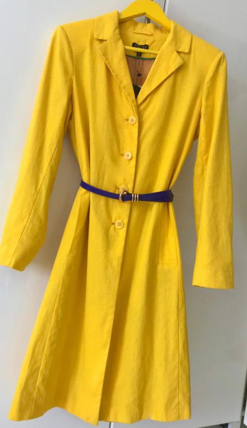 Zilch linnen trenchcoat geel zomerjas M KEET, Kleding | Dames, Jassen | Zomer, Zo goed als nieuw, Geel, Verzenden