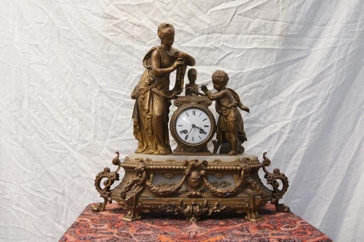 Pendule  ( Frankrijk, Antiek en Kunst, Antiek | Klokken, Ophalen of Verzenden