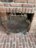 Antiek haardscherm met draken messing, Ophalen, Gebruikt, Vrijstaande haard, Houthaard